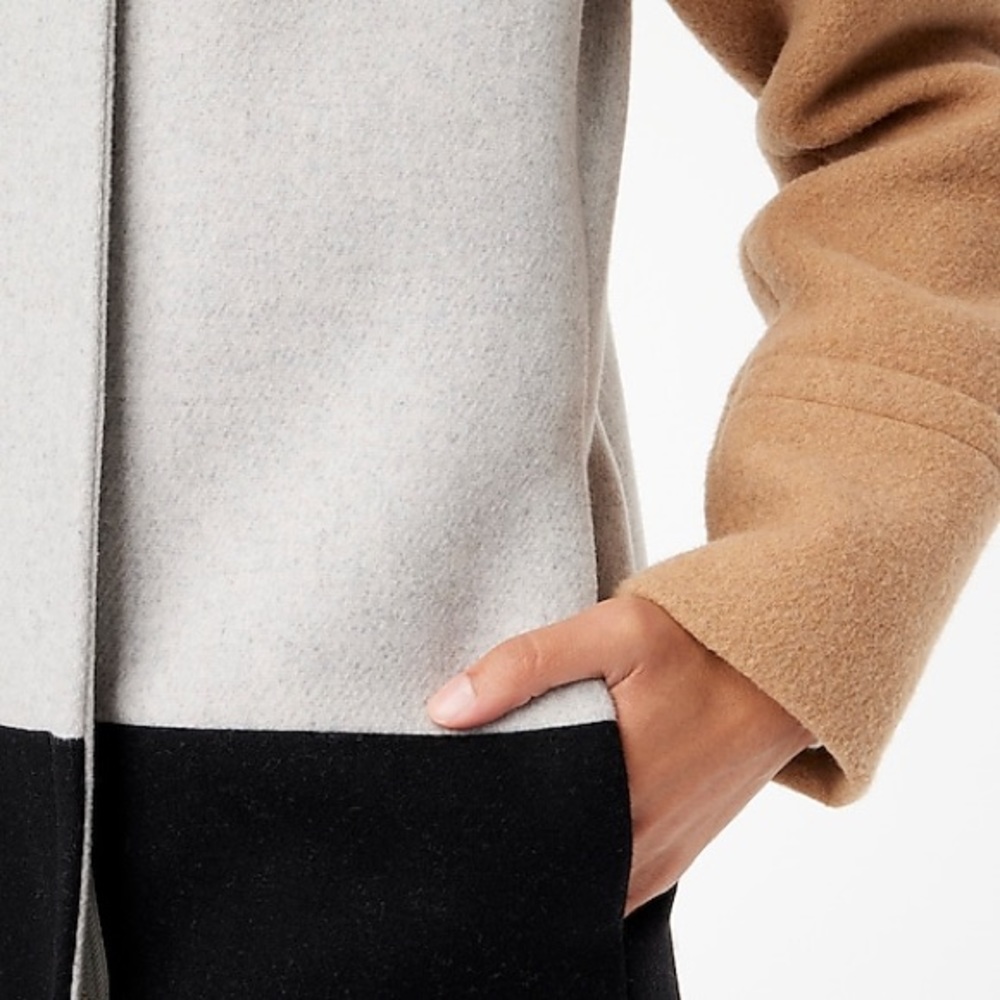 J.Crew Factory Colorblock City Coat - Picture 5 of 15